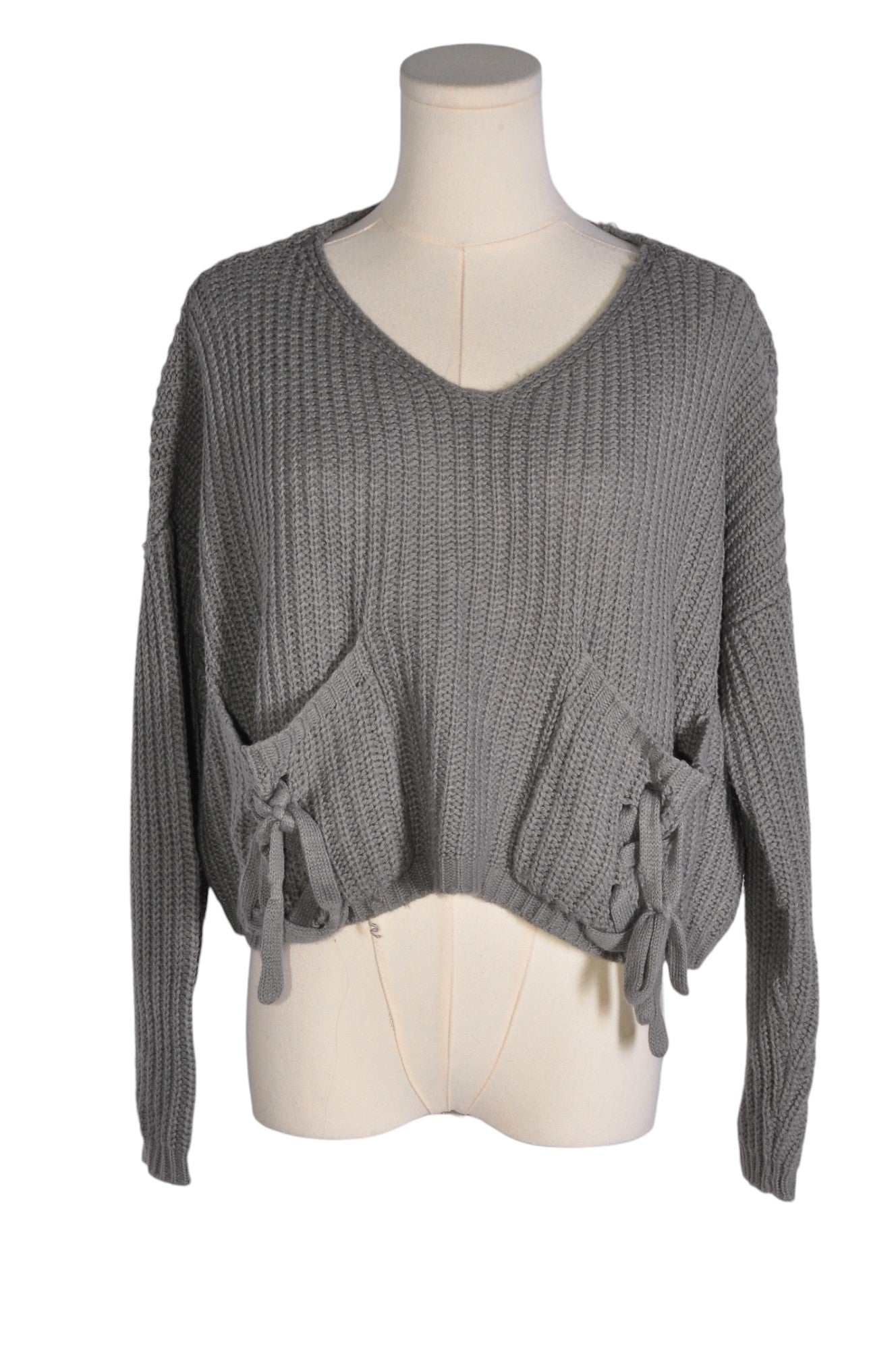 UNBRANDED Women Knit Tops Regular fit in Gray - S - Velora