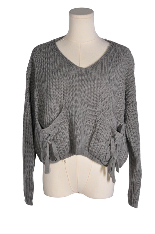 UNBRANDED Women Knit Tops Regular fit in Gray - S - Velora