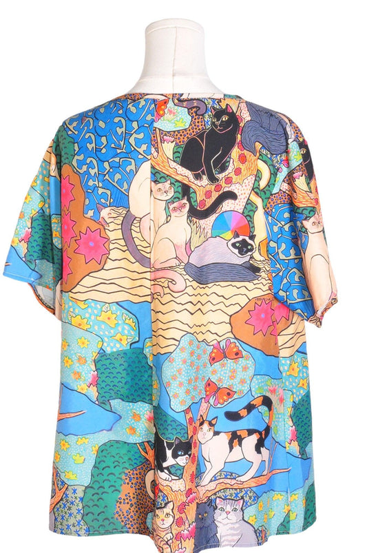 UNBRANDED Women T-Shirts Regular fit in Blue - XL - Velora