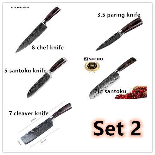Carpenter's Special Set 6-piece Set 8-piece Set Knife Chef Knife Kitchen Knife Cooking - Velora