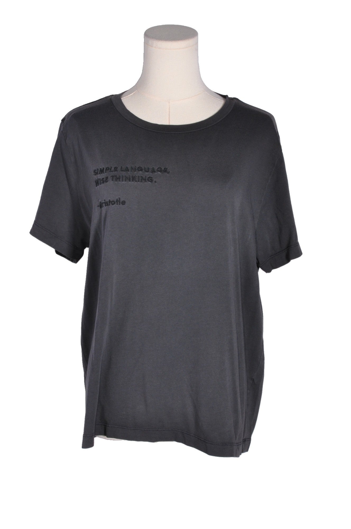 ZARA Women T-Shirts Regular fit in Gray - M - Velora