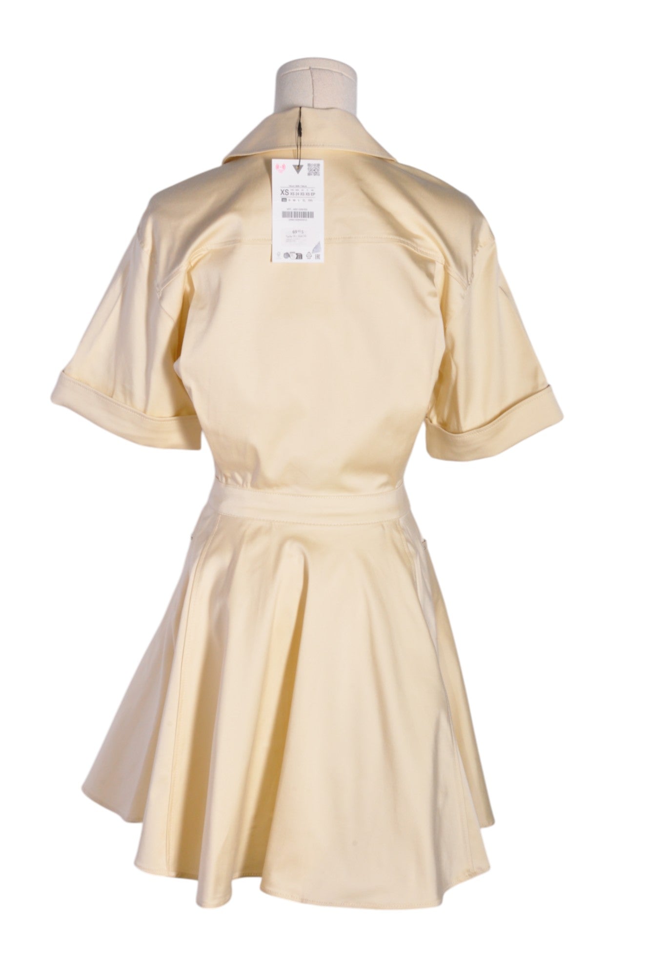 ZARA Women Shirt Dresses Regular fit in Yellow - 2 - Velora