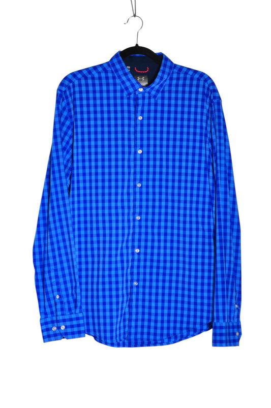 UNDER ARMOUR Men Button Down Tops Regular fit in Blue - XL - Velora