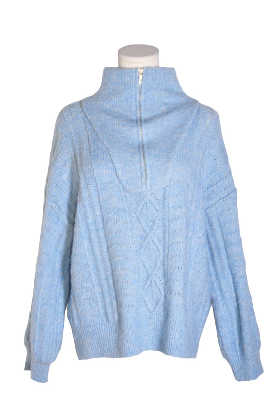 LITTLE LIES Women Turtleneck Tops Regular fit in Blue - L - Velora