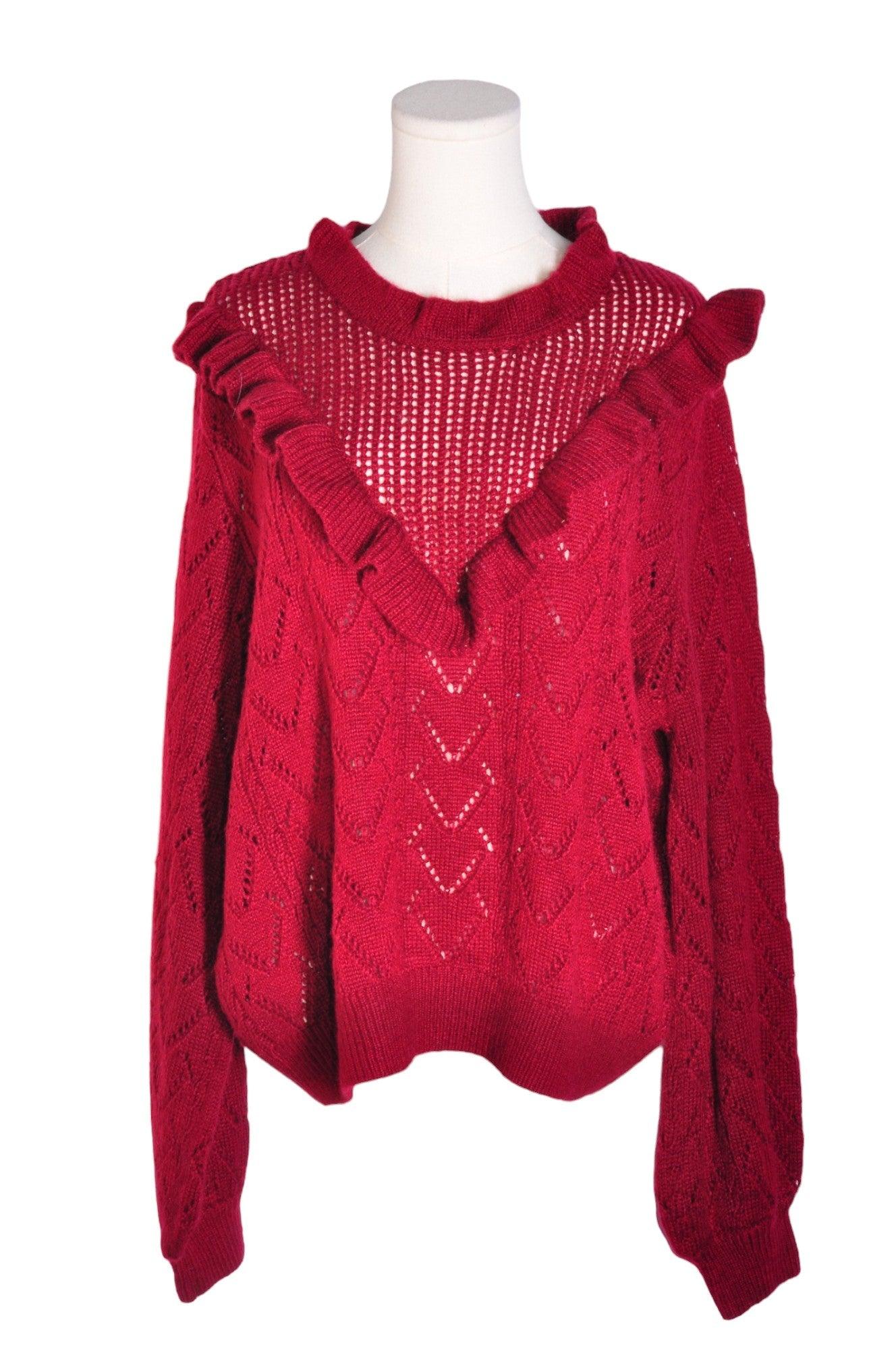 H&M Women Knit Tops Regular fit in Red - XL - Velora