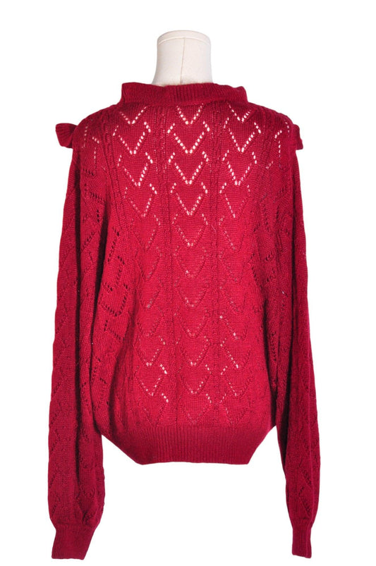 H&M Women Knit Tops Regular fit in Red - XL - Velora