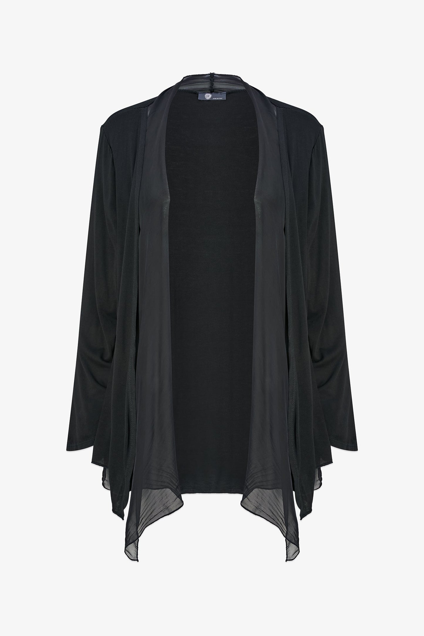 Women's Knit/Woven Combo Cardigan