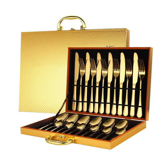 High-end tableware 24 piece set Cool Matching flatware - Velora