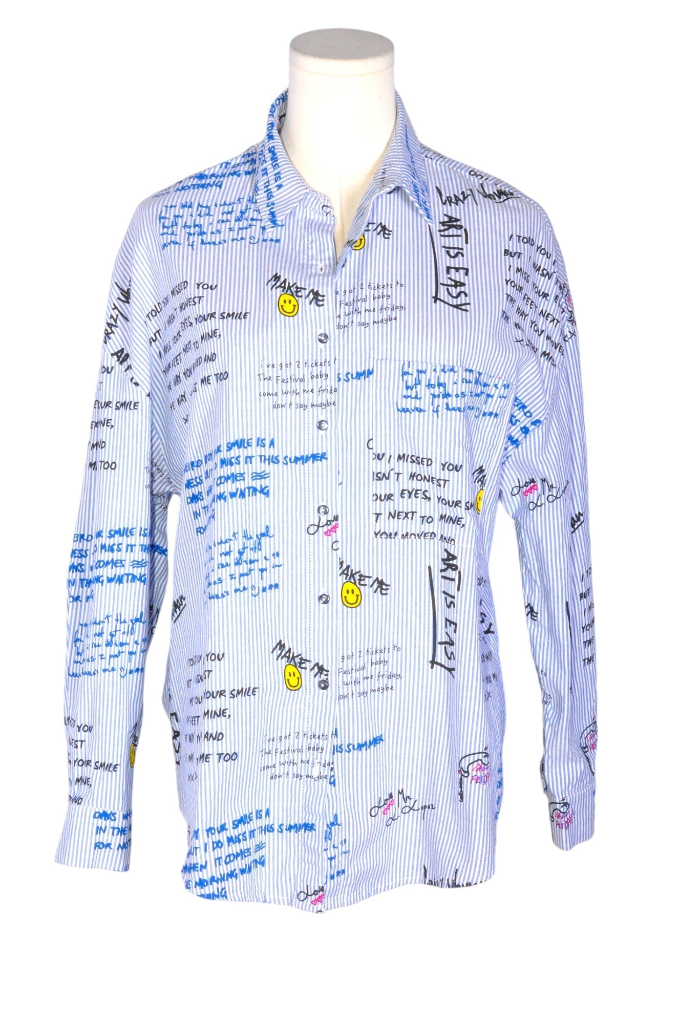 ZARA Women Button Down Tops Regular fit in White - XS - Velora