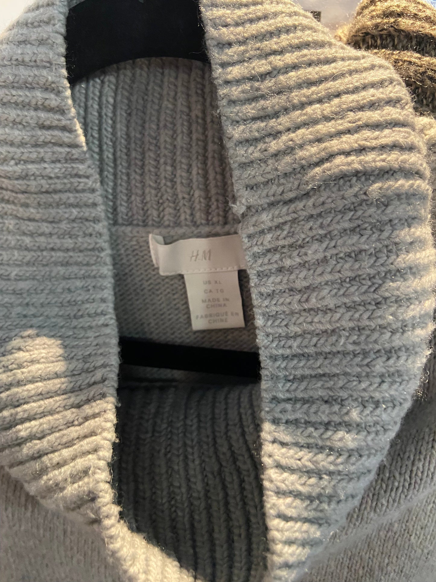H&M Women Turtleneck Tops Regular fit in Gray - XL - Velora