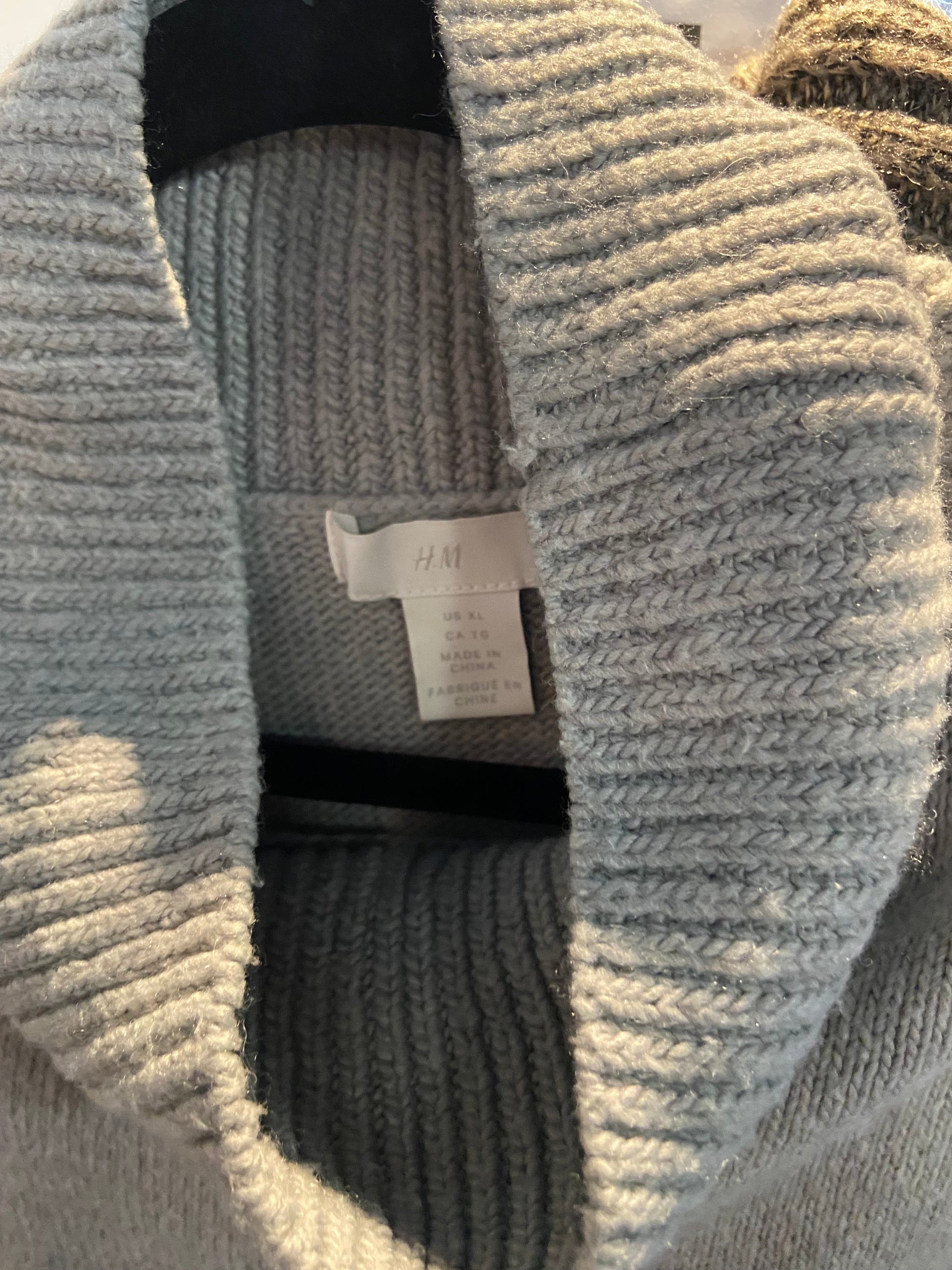 H&M Women Turtleneck Tops Regular fit in Gray - XL - Velora