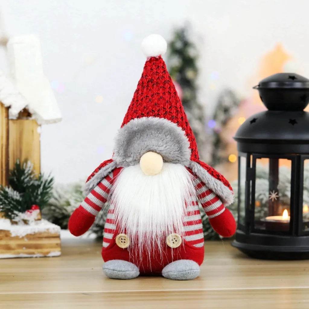 Faceless Dolls Ornaments Nordic Forester Santa Claus Ornaments Christmas Window Decoration - Velora