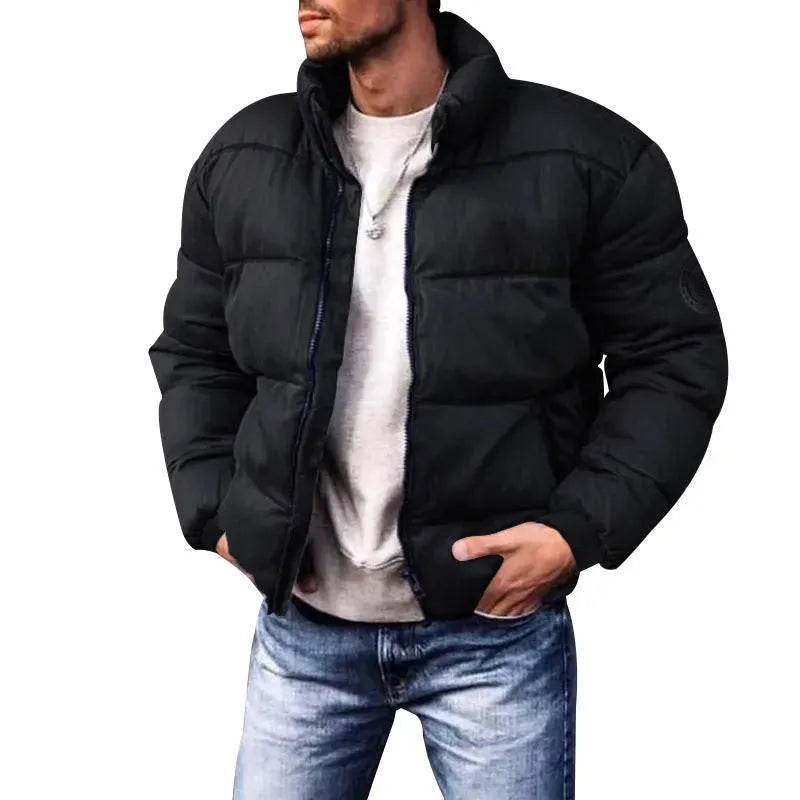 Coat Stand-up Collar Downcotton-padded Jacket Thickened Men's Cotton Jacket - Velora
