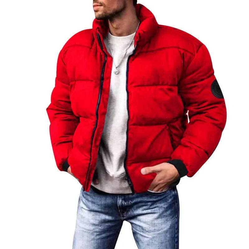 Coat Stand-up Collar Downcotton-padded Jacket Thickened Men's Cotton Jacket - Velora