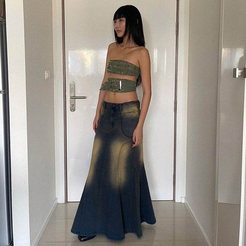 Women's Fashion Personality Denim Skirt - Velora