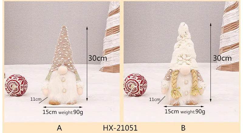 Retractable Luminous Santa Doll Rudolf Christmas Faceless Decoration Ornaments - Velora