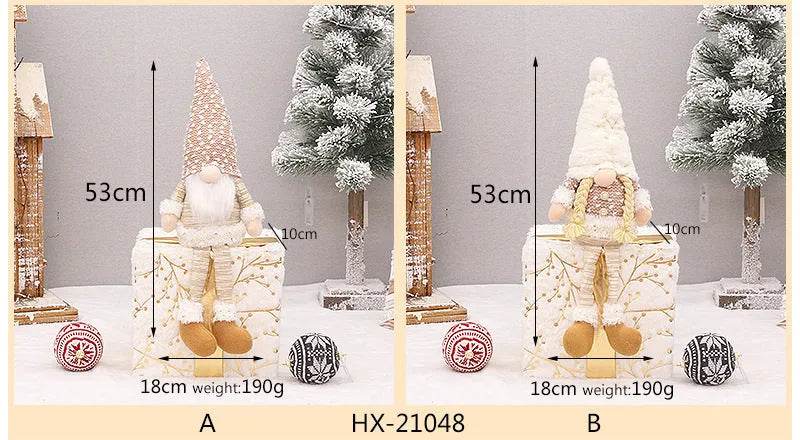 Retractable Luminous Santa Doll Rudolf Christmas Faceless Decoration Ornaments - Velora