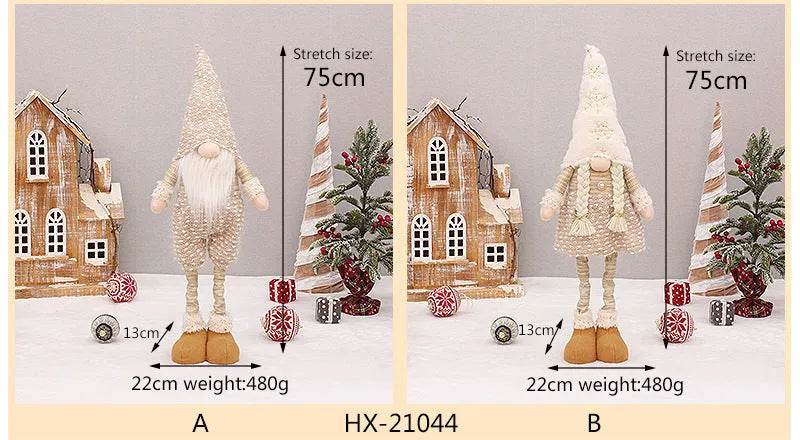 Retractable Luminous Santa Doll Rudolf Christmas Faceless Decoration Ornaments - Velora