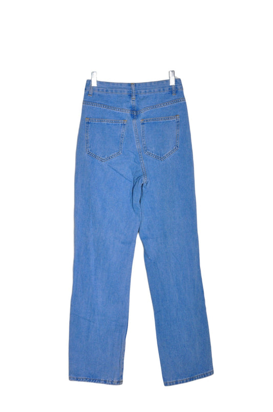 SHEIN Women Straight-Legged Jeans Regular fit in Blue - 2 - Velora