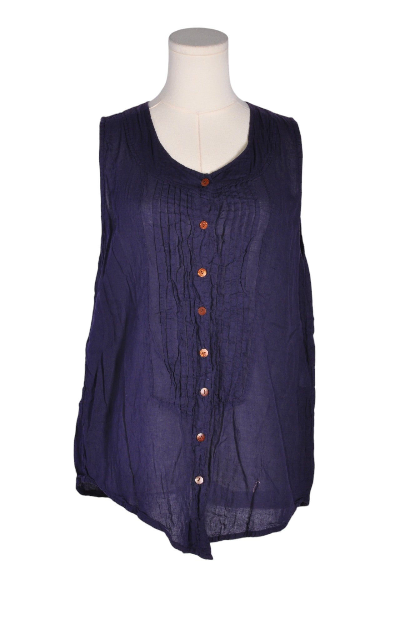 WORLD FOLK ART Women Button Down Tops Regular fit in Blue - M - Velora