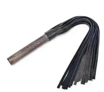 Hot BDSM Spanking Flogger Whip Genuine Leather Archaize Wooden Handle BDSM Spanking Paddles - Velora