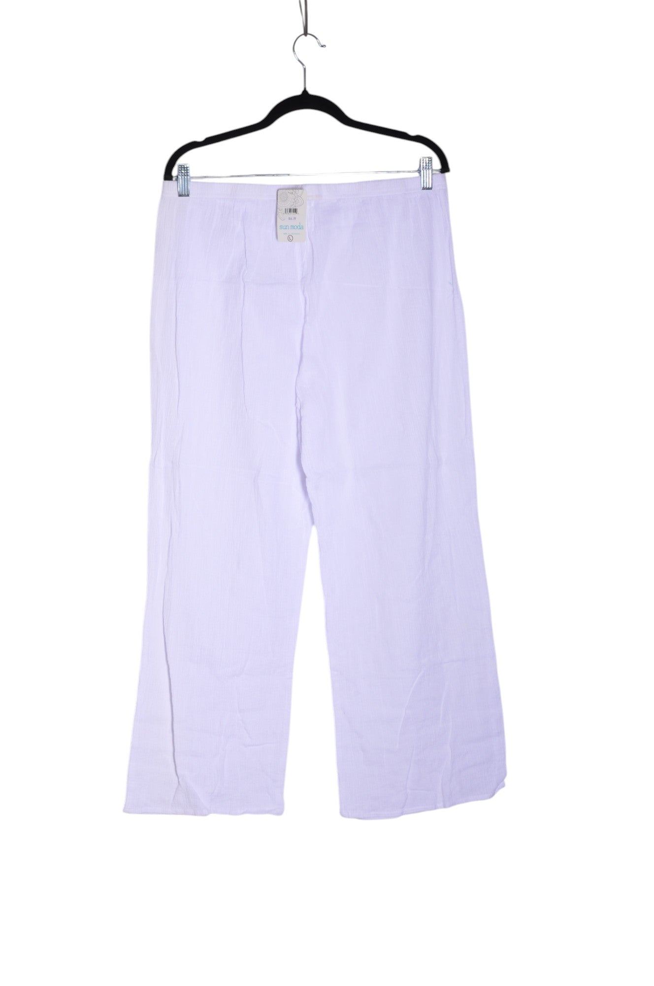 SUN MODA Women Palazzo Pants Regular fit in White - L, XL - Velora