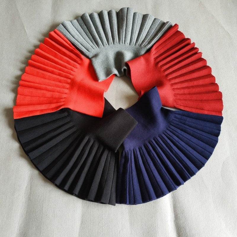 Girls Autumn Clothing Knitted Skirt High Waist Pleated Mini Skirt - Velora