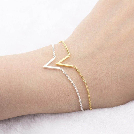 V Bracelets For Women Stainless Steel Chain - Velora