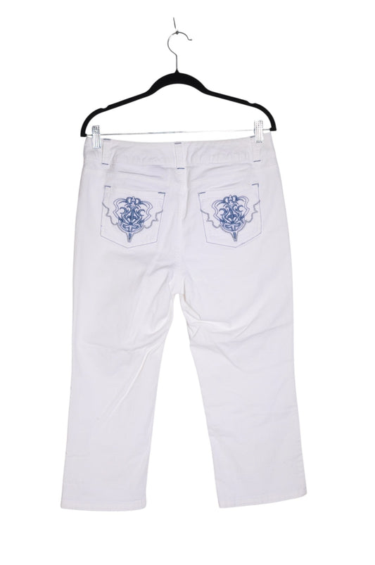 UNBRANDED Women Capri Pants Regular fit in White - 10 - Velora