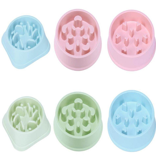 Pet Cat Dog Slow feeder Bowl Anti Choking Slow Feeding Puzzle Feeder - Velora