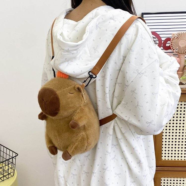 Cute Capybara Doll Bag Girl Student Backpack - Velora
