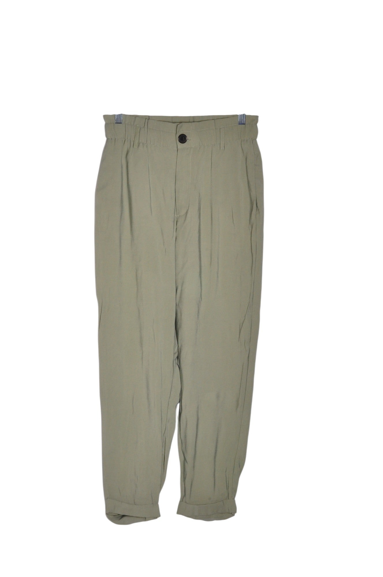 ZARA Women Trousers Regular fit in Green - M - Velora