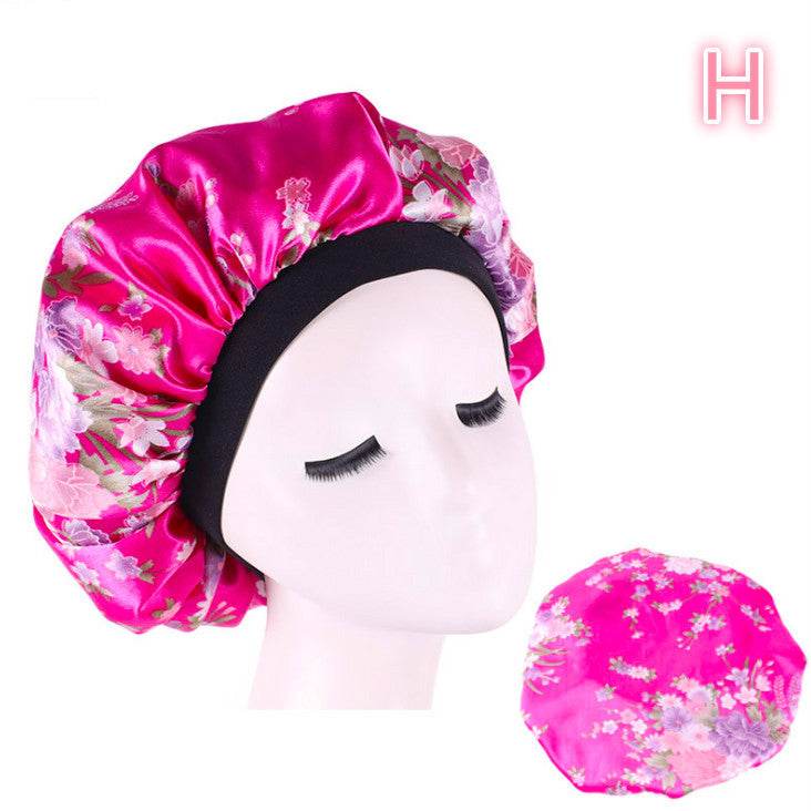 Beauty print Satin Silk Hair Bonnet for sleeping - Velora