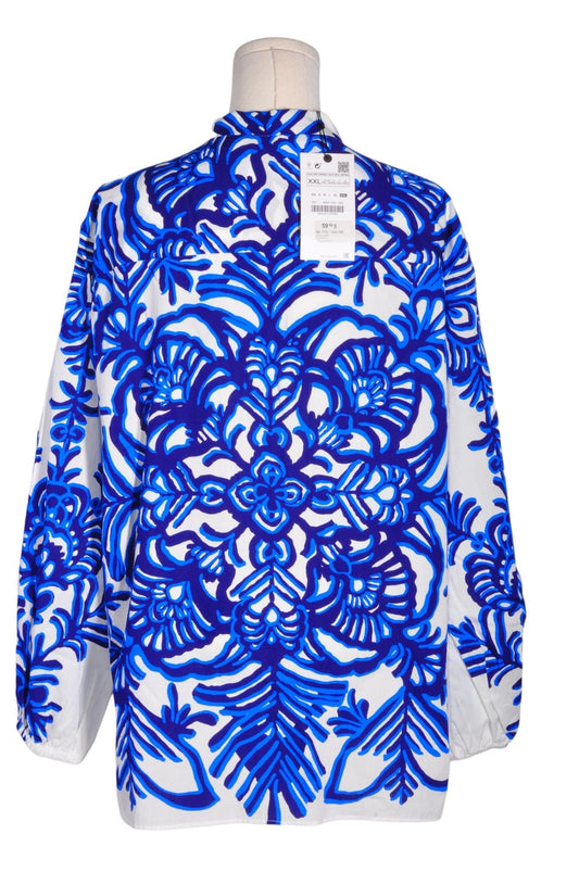 ZARA Women Blouses Regular fit in Blue - XXL - Velora
