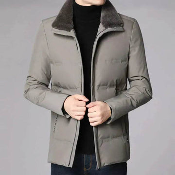 Fur Collar Thick Business Office Work Down Winter Jacket for men