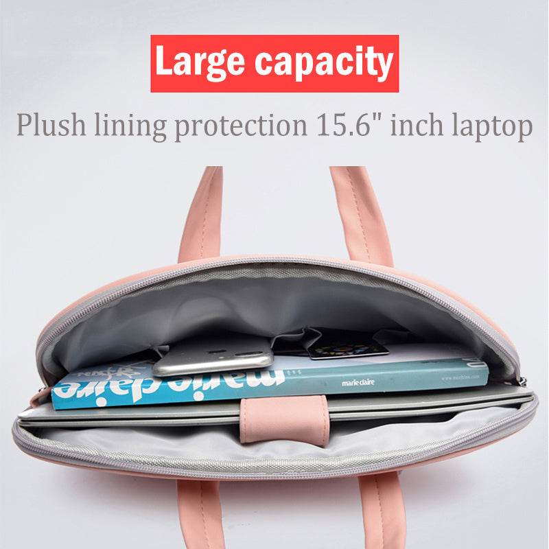 PU Leather Women Laptop Bag Notebook Carrying Case Briefcase For Macbook Air 13.3 14 15.6 Inch Men Handbags Shoulder Mouse Bag - Velora