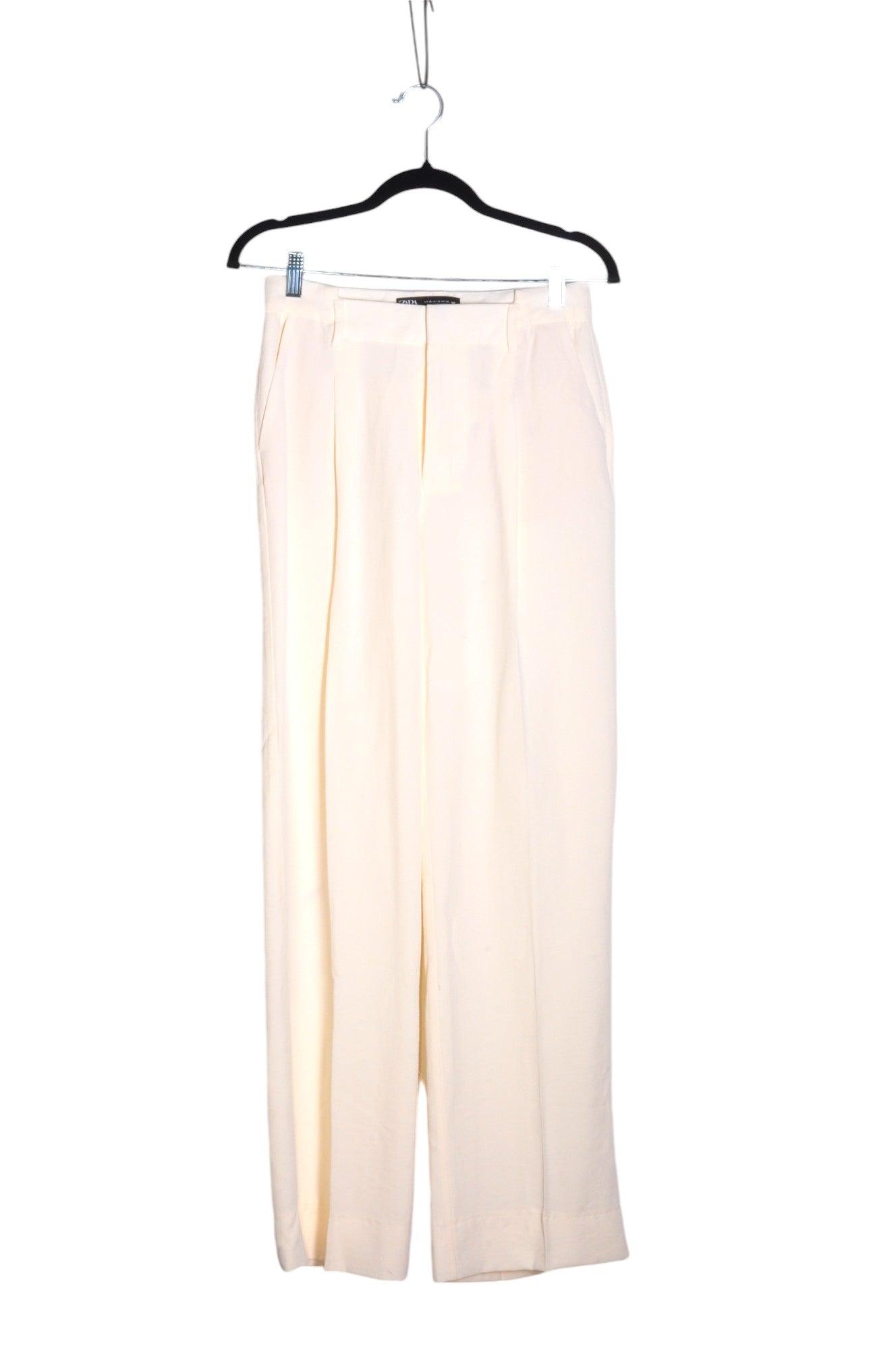 ZARA Women Work Pants Regular fit in White - XS Koop