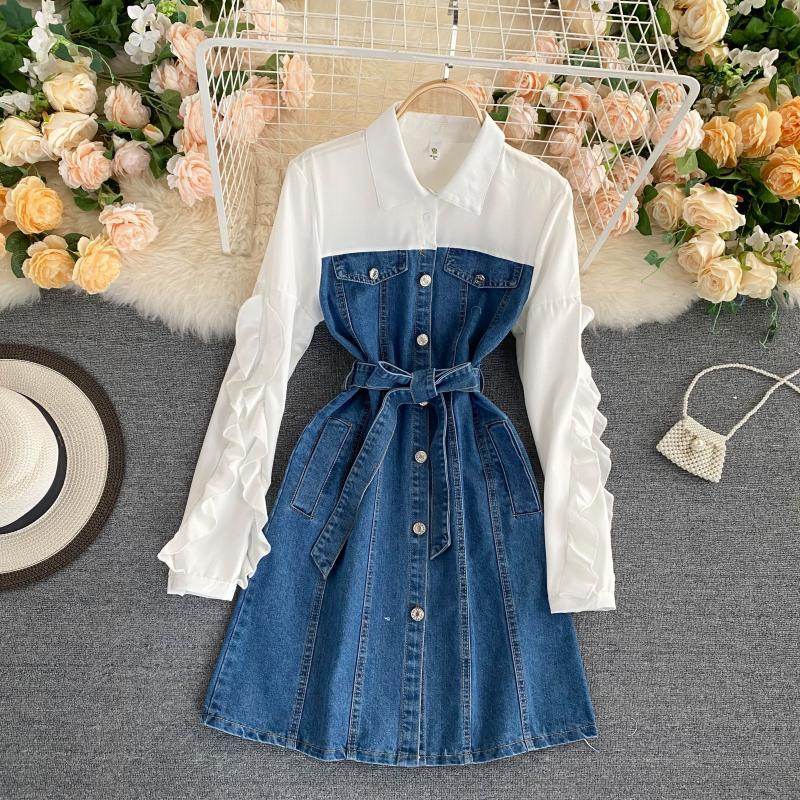 New Fashion Retro denim dress - Velora