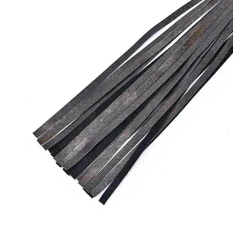 Hot BDSM Spanking Flogger Whip Genuine Leather Archaize Wooden Handle BDSM Spanking Paddles - Velora