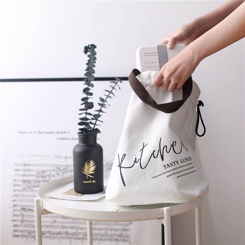 Women Drawstring Tote Lunch Bag - Velora