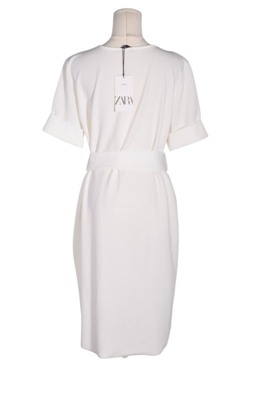 ZARA Women Wrap Dresses Regular fit in White - M - Velora