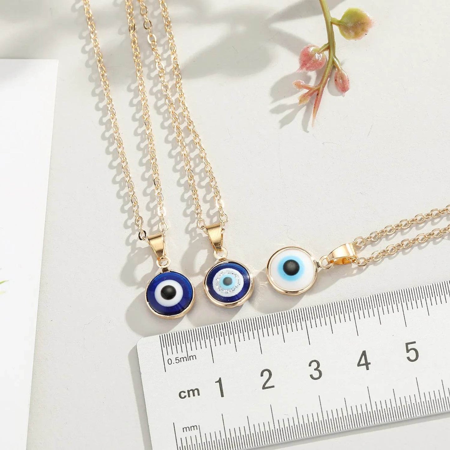 Blue eye pendant Alloy necklace chain Fashion Accessories - Velora