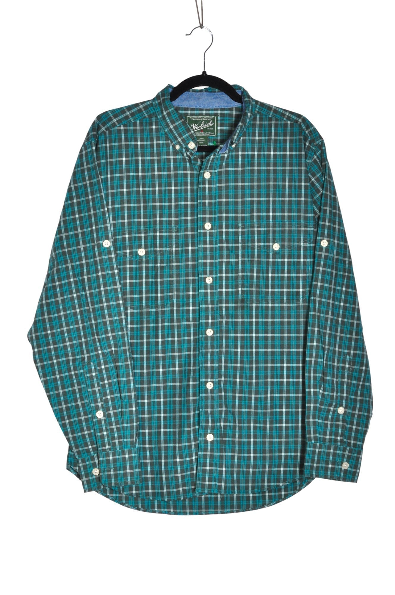 WOOLRICH Men Button Down Tops Regular fit in Green - M Koop