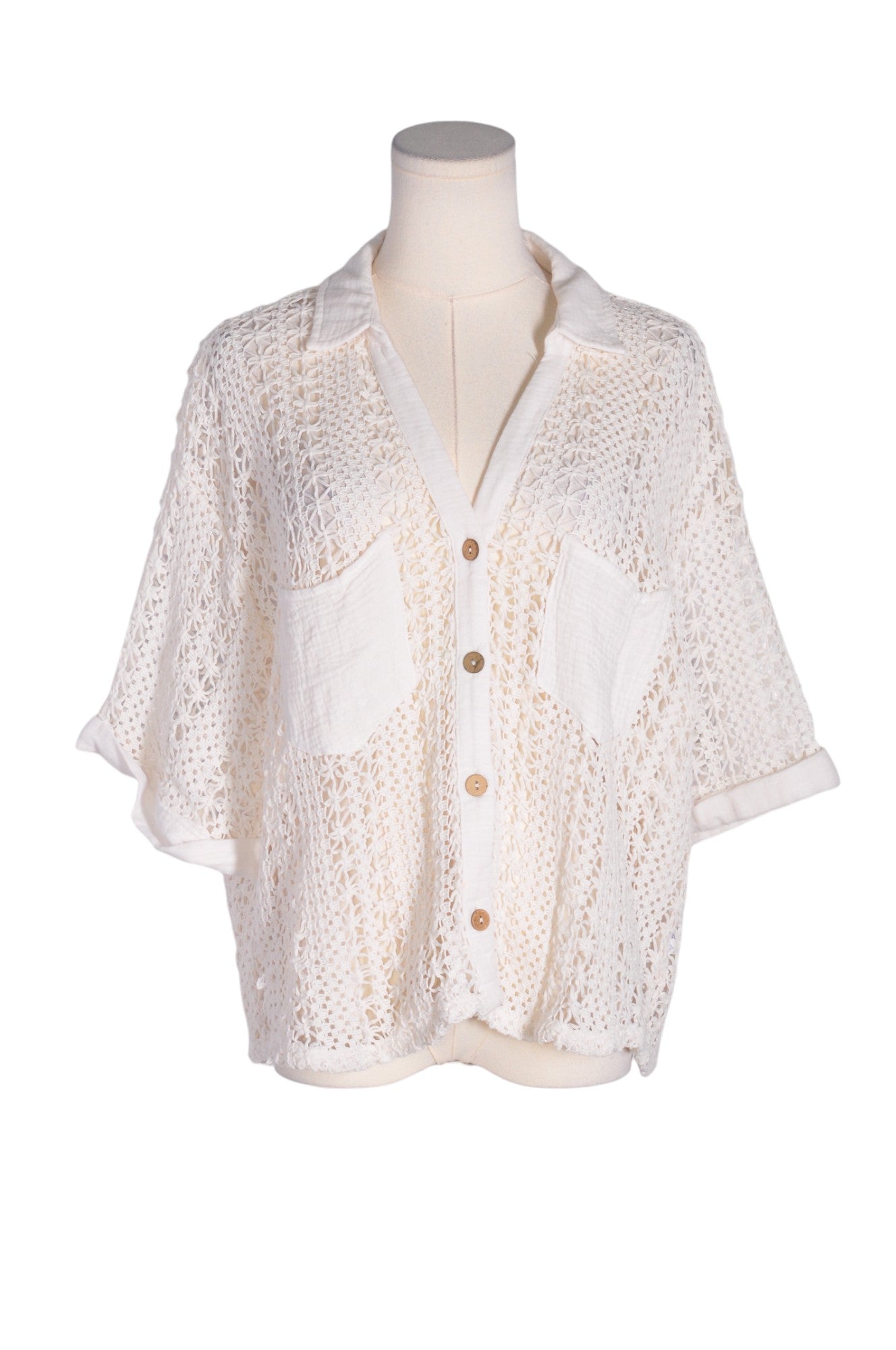 FASHION NOVA Women Button Down Tops Regular fit in White - 2XL Koop