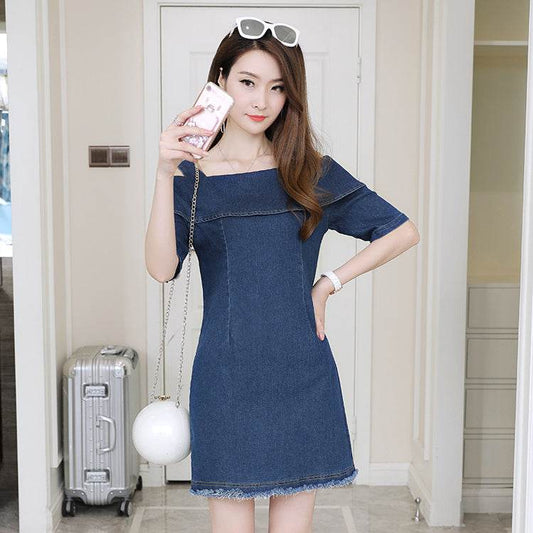 New Fashion Casual denim Jeans Mini dress - Velora