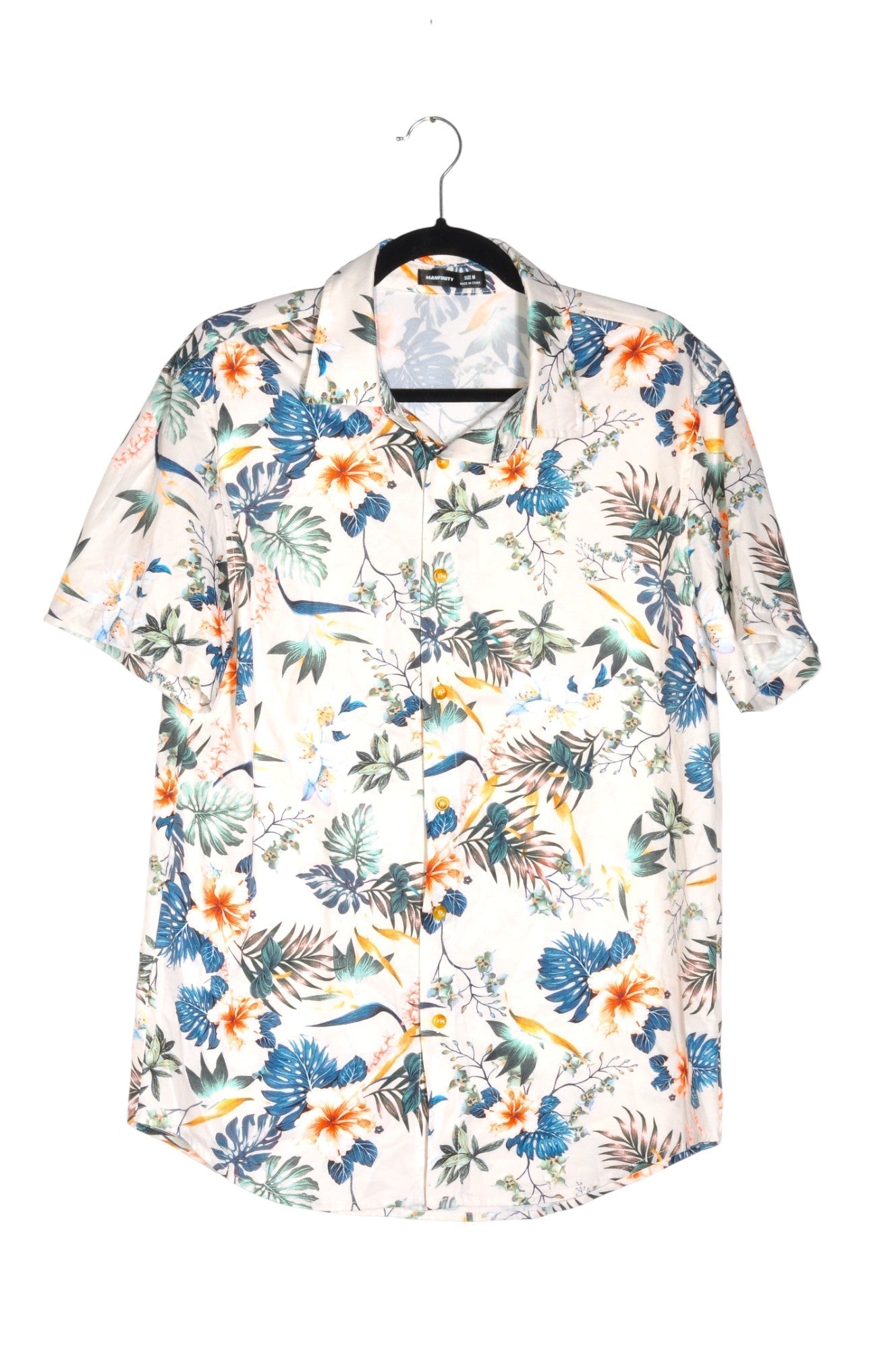 MANFINITY Men Button Down Tops Regular fit in White - M Koop