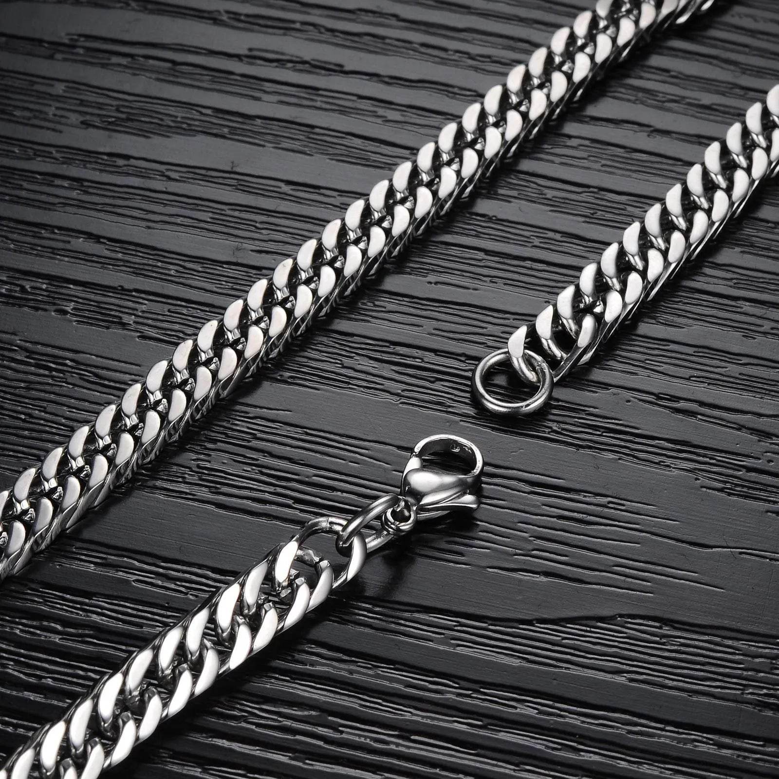 Man Necklaces Classical Stainless Steel Link Chain - Velora