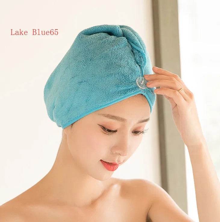 Women's Microfiber Hair Dryer Cap Absorbent Hair Towel. - Velora