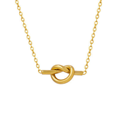 18K Gold-Plated Knotted Necklace - Velora Luxury Fashion