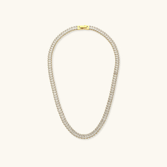 18K Gold Plated Zora Diamond Necklace with AAAAA Simulants – Hypoallergenic and Water Resistant - Velora